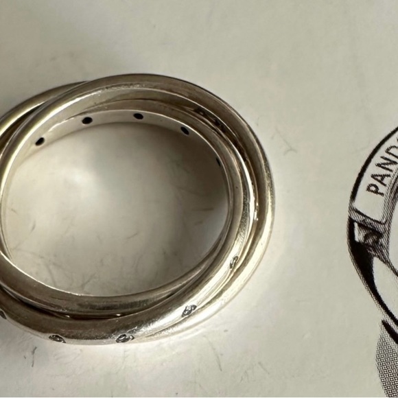 New Pandora Entwined Loop Band Ring 54 - Picture 5 of 7